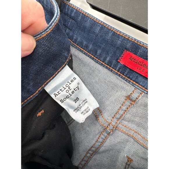 Articles of Society Skinny Jeans Women 28 Dark Blue Seattle Magnolia Wash Cotton - Picture 6 of 8